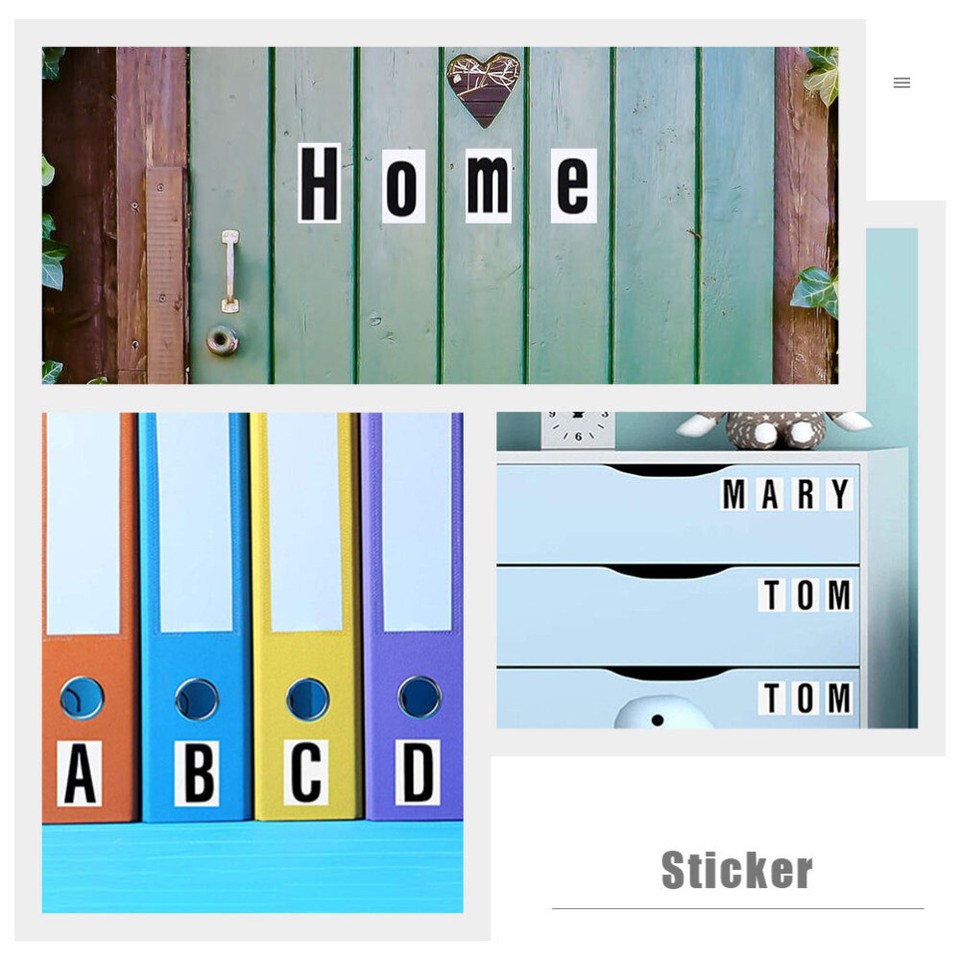 10 Sheets Bulletin Board Decor Alphanumeric Stickers Car Alphabet eBay