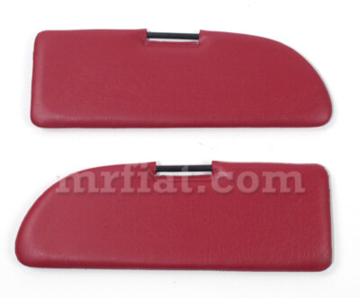 Fiat 500 600 Red Sun Visors Set New