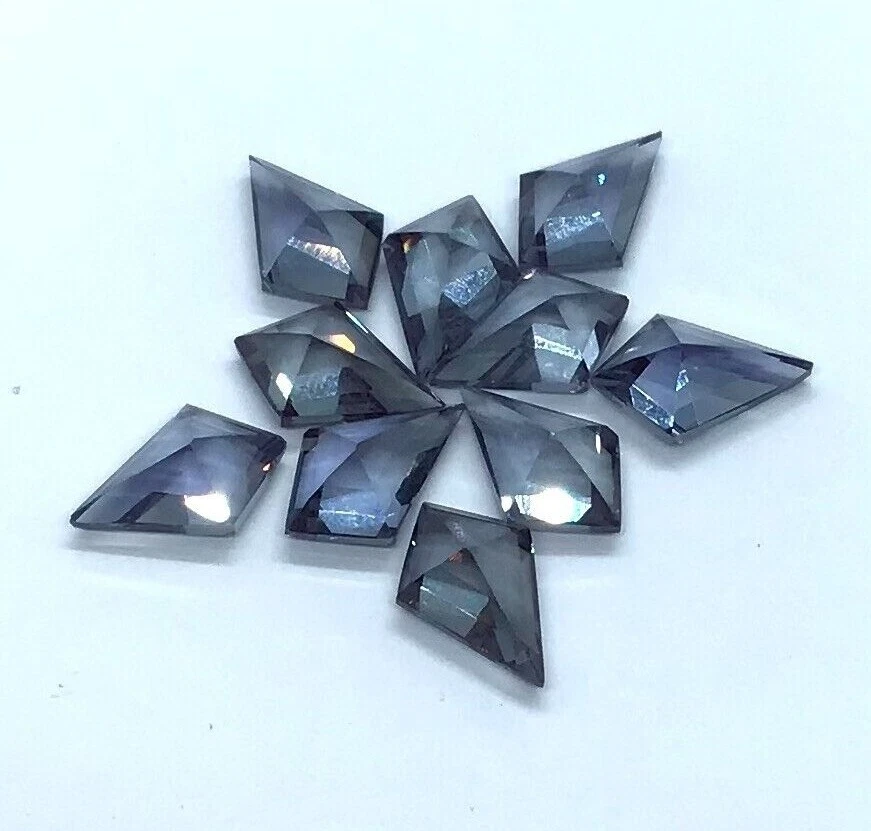 Kite Alexandrite AAA Synthetic Crystal Nano Faceted Gemstone Size 6x9mm to9x16mm - Image 4 of 4