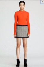 Rag And Bone Lambskin Leather And Wool Blend Mini Skirt Size 6