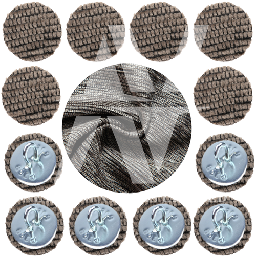 Covered Buttons Hoop Back Upholstery Fabric Button For Headboards Sofas 30L/18mm - Picture 21 of 71