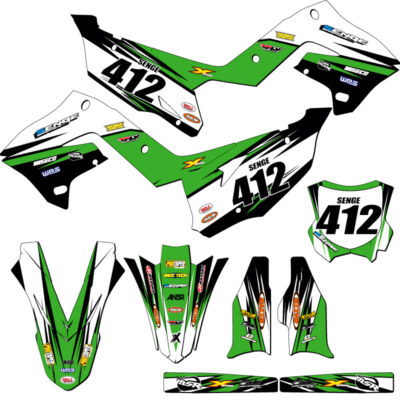 2003-2008 fits POLISPORT RESTYLE KX 250 VELOCITY Green Senge Graphics Kit Com...