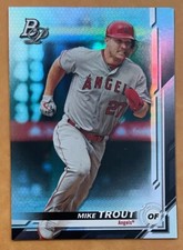 2019 Bowman Platinum Baseball Mike Trout Base #1 Sky Blue Los Angeles Angels