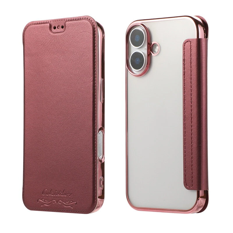 For iPhone 16 15 17 Pro Max 14 13 12 11 XS 8 Leather Flip Clear Back Case Cover - Image 3 of 4