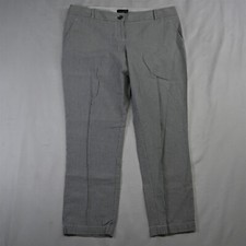 The Limited 10 Gray White Stripe Slim Ankle Pencil Womens Dress Pants