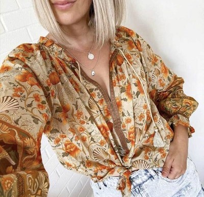 70s peasant top