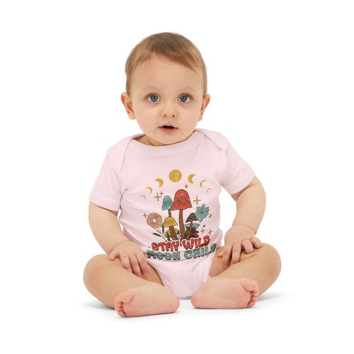 Whimsical Infant Bodysuit, Stay Wild Moon Child, Baby Shower Gift, Mushroom - Picture 40 of 45