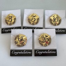 Years of Service Employee Award Pin Tie Tack New in Package 3 5 10 20 25