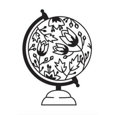 57 Darice Embossing Folder Essentials " GLOBE " 30023104