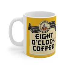 Eight O'Clock Coffee- White Ceramic Mug
