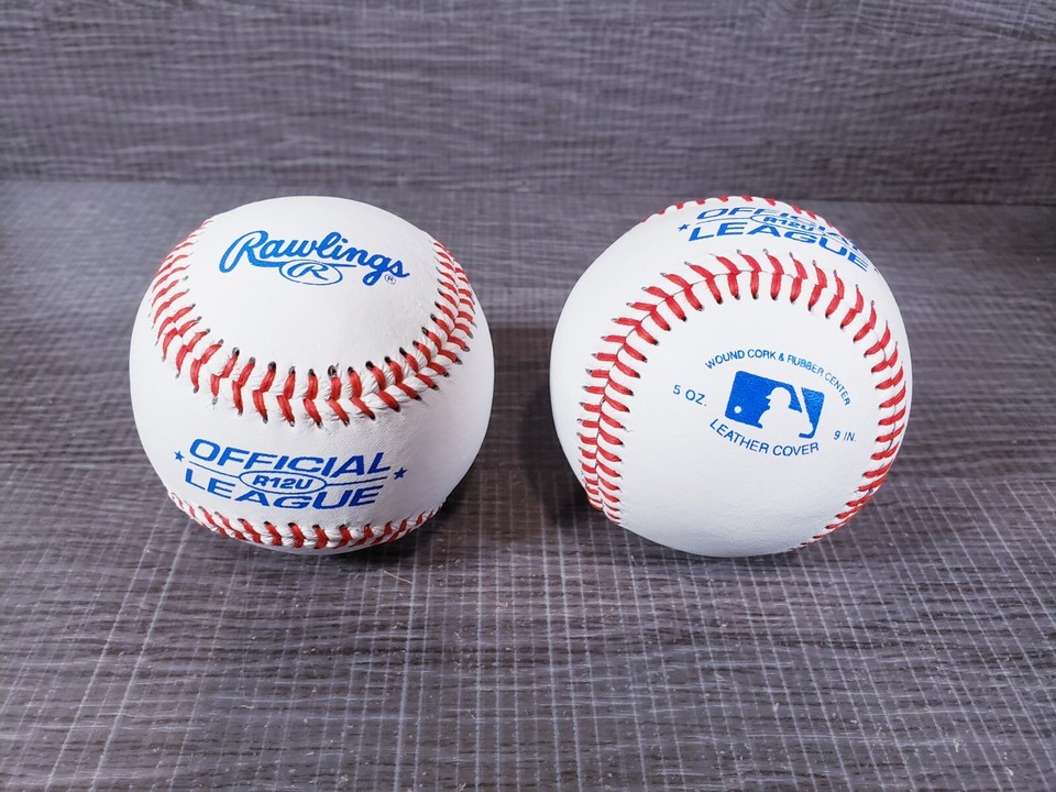 Lot De 2 Balles De Baseball D'entraînement Rawlings – Taille 9, Souples, Pour Intérieur Et Extérieur