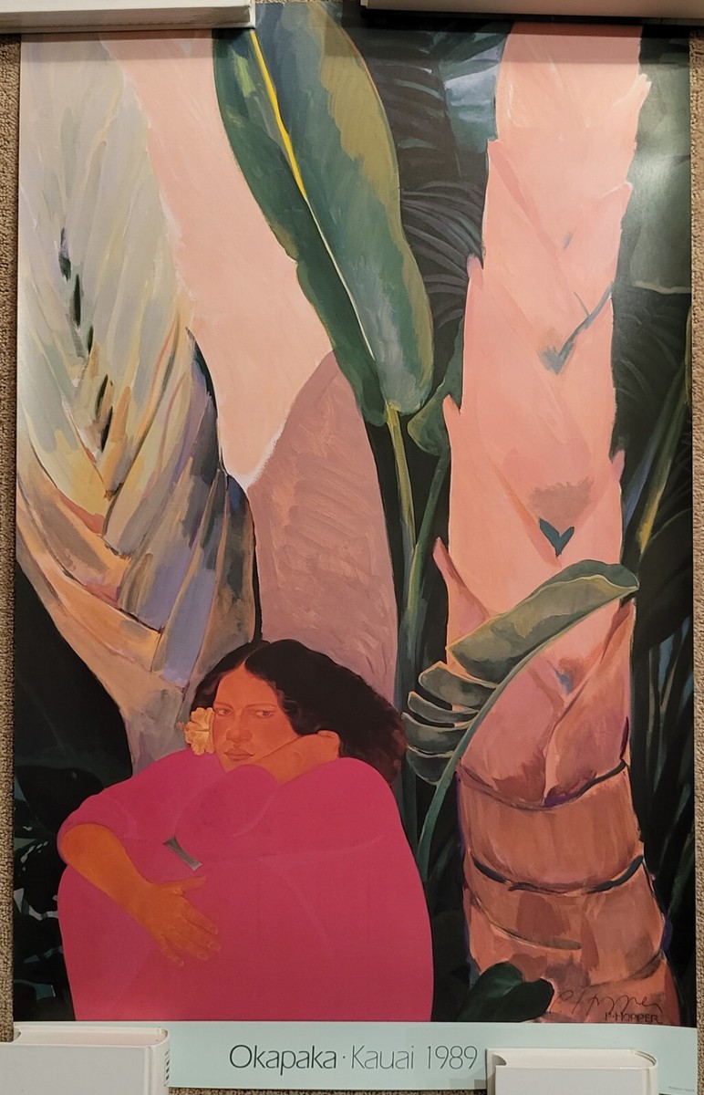 Pegge Hopper SIGNED Okapaka Kauai Poster 1989 | eBay