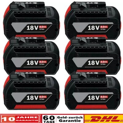 FÜR BOSCH 6X Batería Original 8Ah para Bosch 18V Professional GBA GSR GSB BAT618 BAT609 BAT620