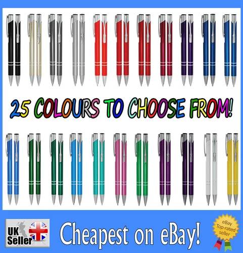 25/50/100 Promotional Pen Personalised Engraved TOP QUALITY Metal Pens!