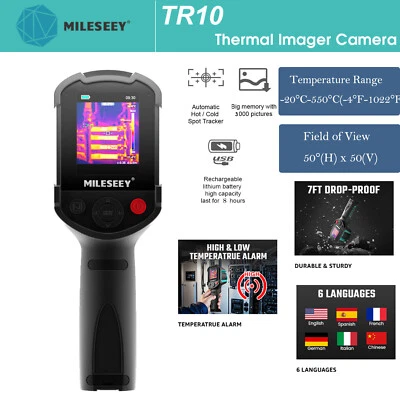 MiLESEEY Handheld Thermal Imaging Camera IR Infrared Thermometer Image 192*192