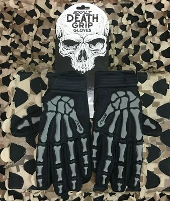 NUEVOS GUANTES DE PAINTBALL EXTRA GRANDES Exalt Death Grip dedo completo - grises - Imagen 1 de 4