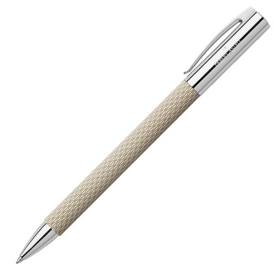 FABER-CASTELL Ambition OpArt Ballpoint Pen - White Sand - NEW