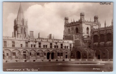 RPPC Christchurch Tom Quad OXFORD UK W.A. CALL Cambria Postcard