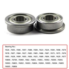 Flanged Deep Groove Ball Bearings ZZ Double Metal Shielded 2mm-12mm Bore Various