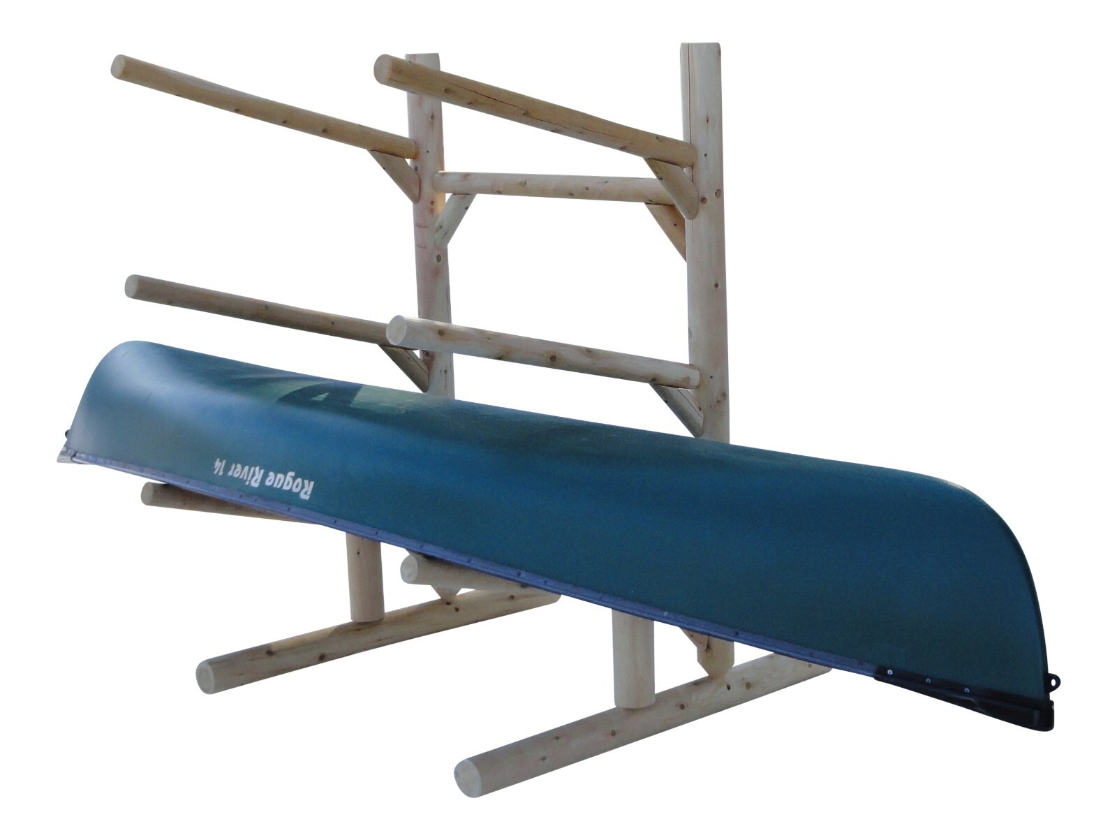 Log Kayak Rack 3place OneSided Natural Kayak Rack By Hitch Exclusives