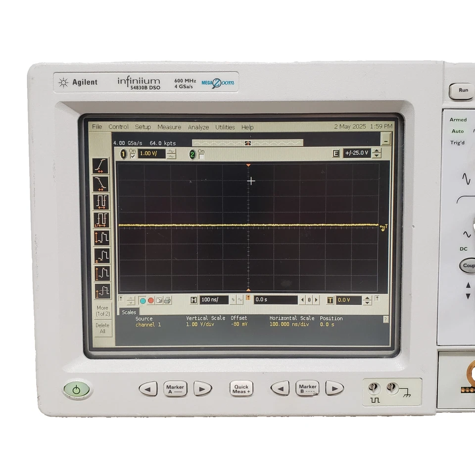 AGILENT Keysight 54830B DSO Infiniium Oscilloscope 2-Channels 600 MHz to 4 GSa/s - Image 4 of 4