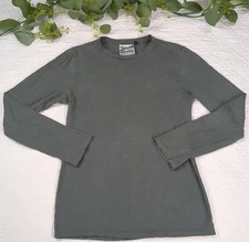Jungmaven Mens Long Sleeve Gray Hemp Cotton T-Shirt Size S