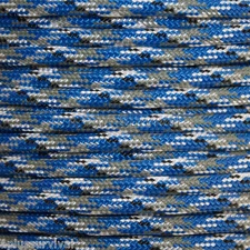Blue Camo Paracord 100 Foot 550 lb Bracelet Camping Survival Kit Rope