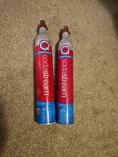 Lot 2 Empty SodaStream Pink Quick Connect 60L CO2 Cylinders Canisters