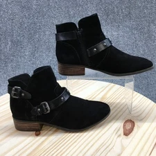 Crown Vintage Boots Womens 8 M Roberta Ankle Bootie Black Leather Casual Comfort