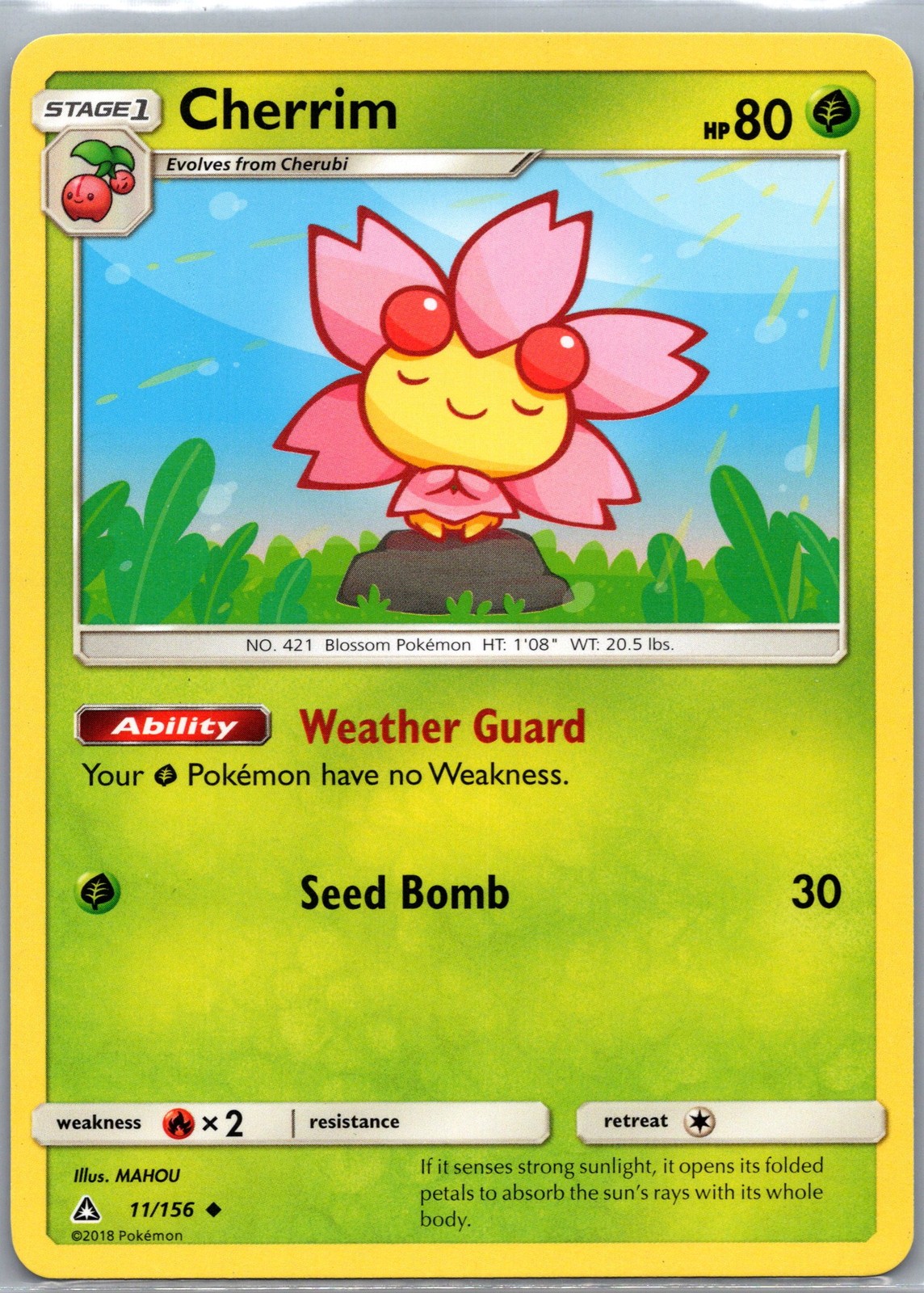 Pokemon Cherrim SM - Ultra Prism 11/156 Lightly Played