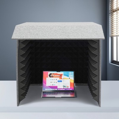 60cm Tragbare Vocal Recording Booth Modern Desktop schalldichte Abdeckung Grau
