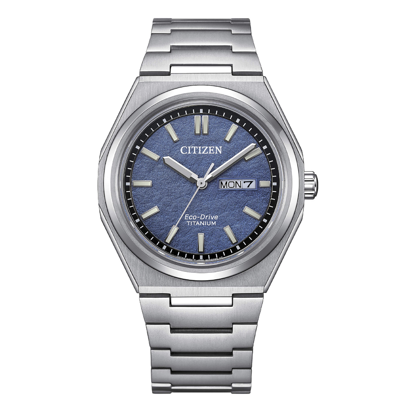 Citizen Zenshin Eco-Drive Super Titanium Blue Dial Men's Watch AW0130-85L