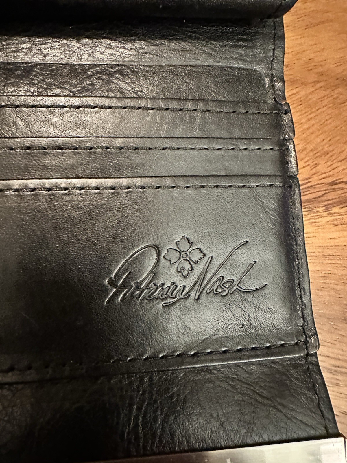 Patricia Nash Black Clutch Wallet Italian Leather - image 4