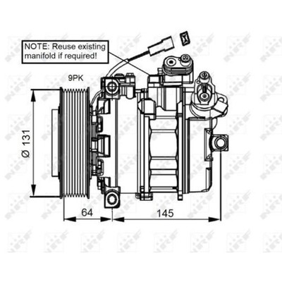 NRF 32821 Kompressor Klimaanlage mit PAG-Kompressoröl