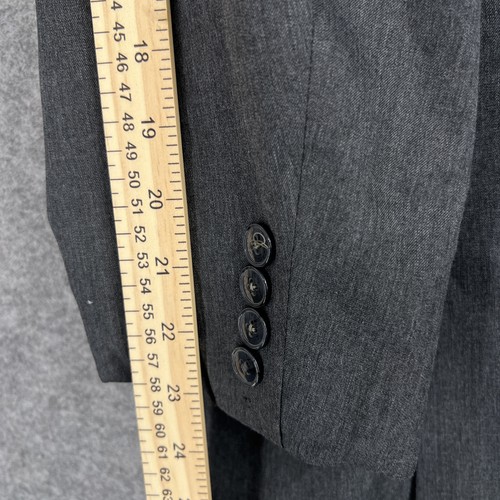 Van Heusen Blazer Mens 46R Gray Two Button Suit Jacket Sport Coat Classic Fit - Picture 15 of 15