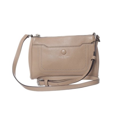 Marc Jacobs, Umhängetasche, Solid Leather Crossbody Bag, Damen, Beige, 23 #cPM
