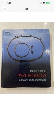 Psychology Concepts and Connections Tenth Edition Rathus Hardcover Textbook