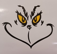 Grinch Face Set of Three each 5 X 4.4"