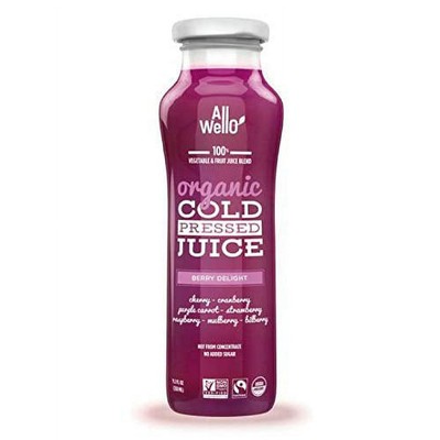Allwello Organic Berry Delight Juice 11.1 fl oz (Pack of 12)