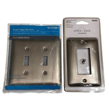 Allen Roth Light Wall Plate Single Switch Style Selection Double Plate Nikel