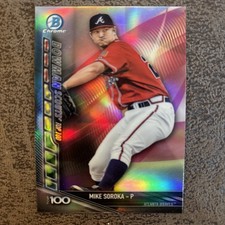 2017 Bowman Chrome #BSU-MS Mike Soroka  Atlanta Braves