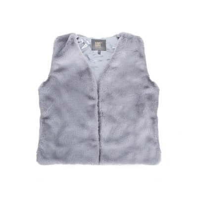 Luxe Faux Fur Women Vest | Grey |M