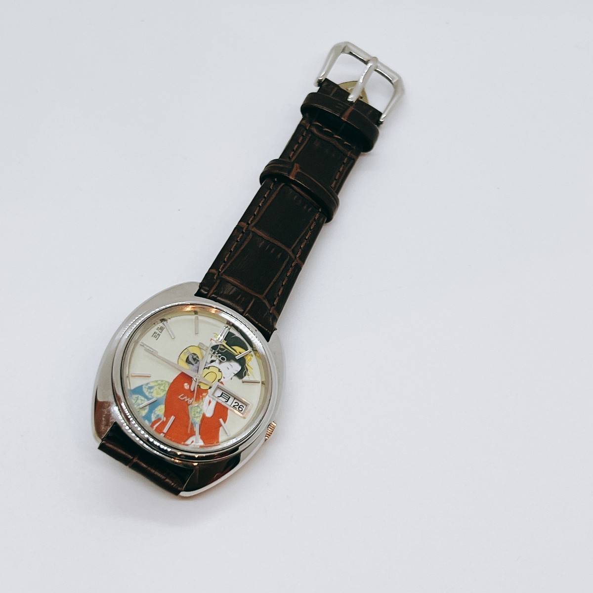 Vintage 1973 SEIKO LORD MATIC 5606-7151 Tsuzumi Art Dial Ukiyoe