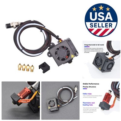 Enhanced CR10 Hotend & MK8 Extruder Kit with 0.4MM Brass Nozzles for 3D Printing