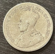 Canada, 1917, 25 cents, 0.1734oz Silver