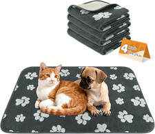 KOOLTAIL Washable Pee Pads for Dogs, 4 Pack Super Absorbent Ultra Soft Warm Pl