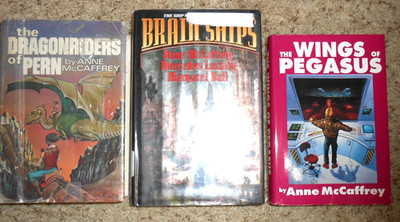 Anne McCaffrey  3 OMNIBUS (Talent~Brainship~Dragons of Pern) 1 ex-lib - HC/DJ GC