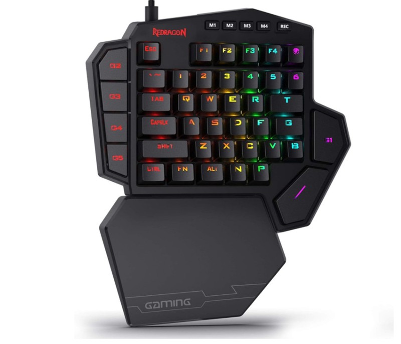 Redragon K585 DITI One-Handed RGB Mechanical Gaming Keyboard, Blue Switches New