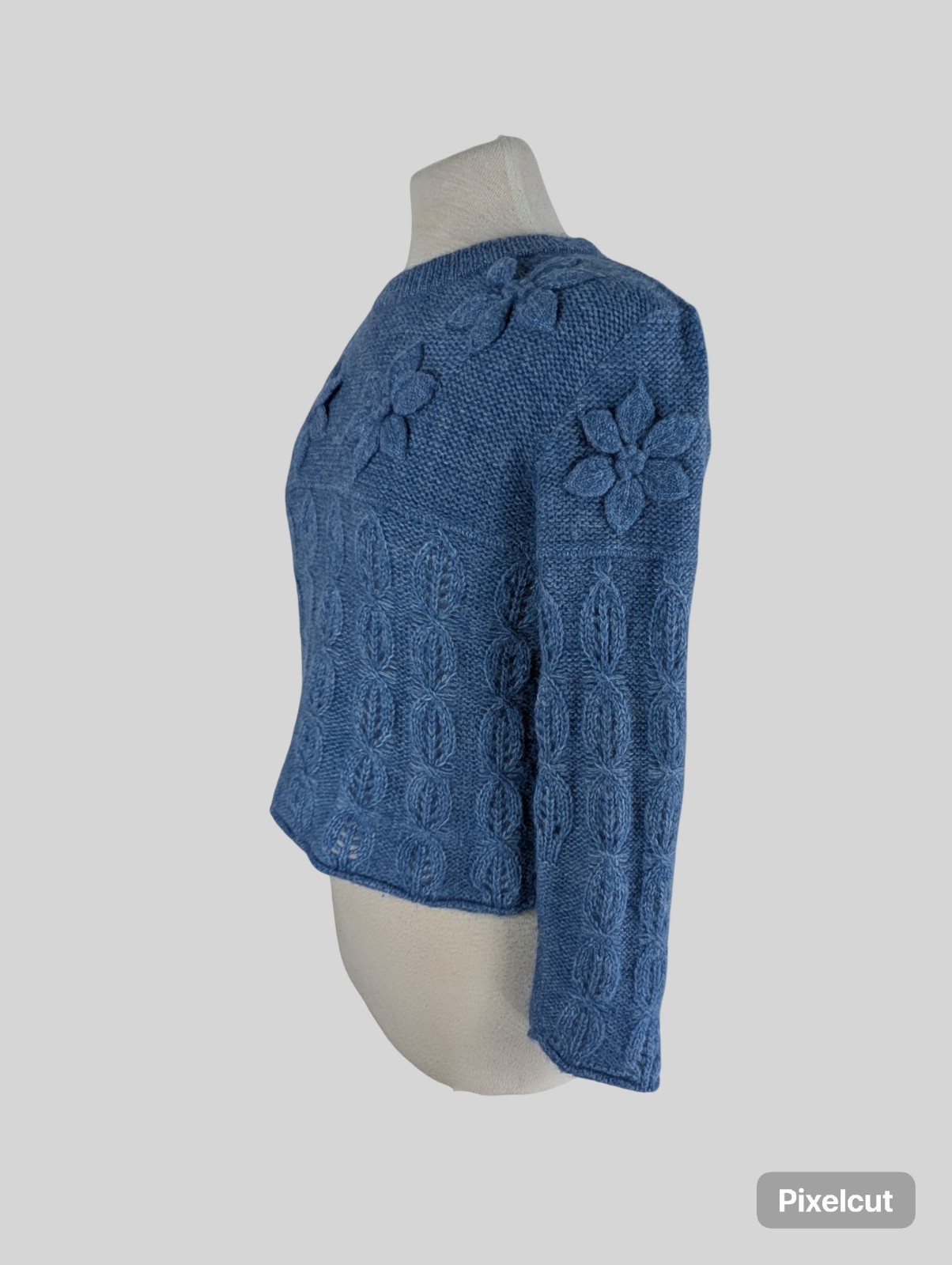 Shrimps blue alpaca blend long sleeve jumper size UK6/US2 image 2