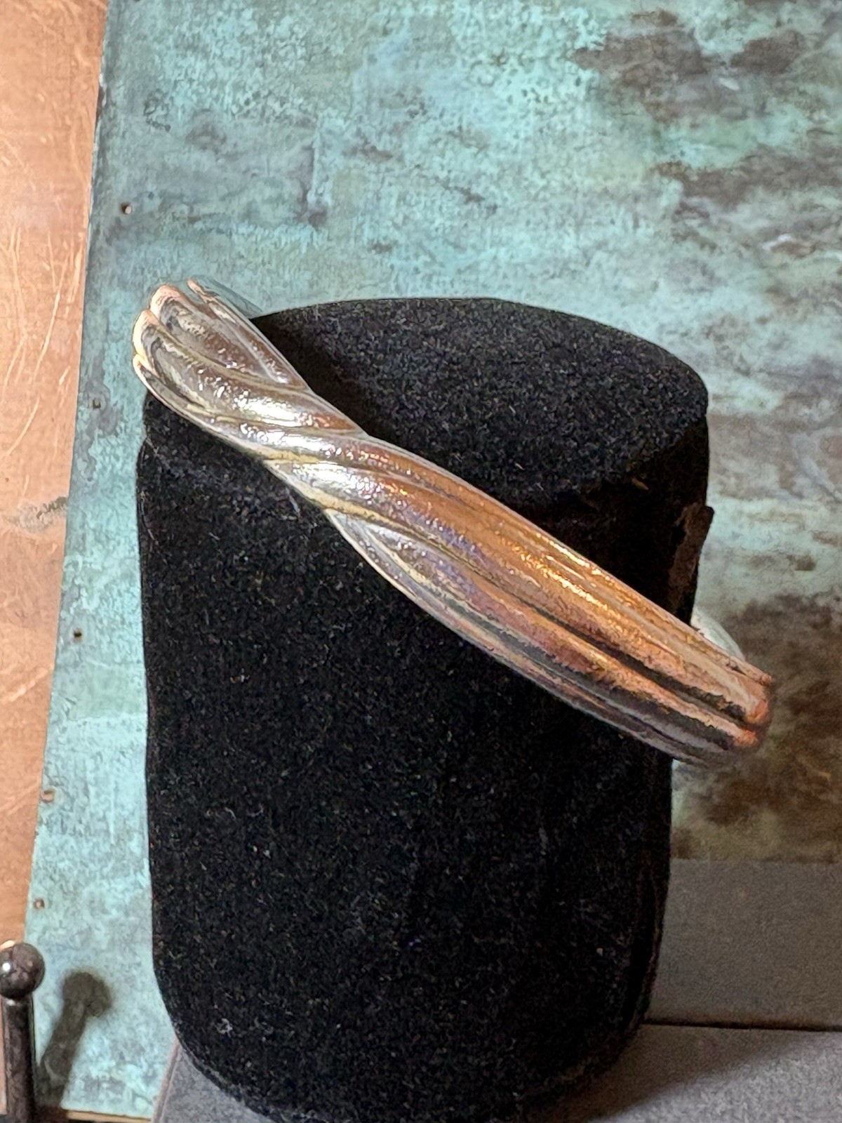 925 Sterling Silver Electroform Bangle Bracelet - image 3